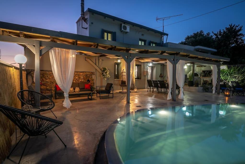 Casa Del Miele, Private Pool, Bbq, Mountain View. Βίλα Αλικιανός Εξωτερικό φωτογραφία